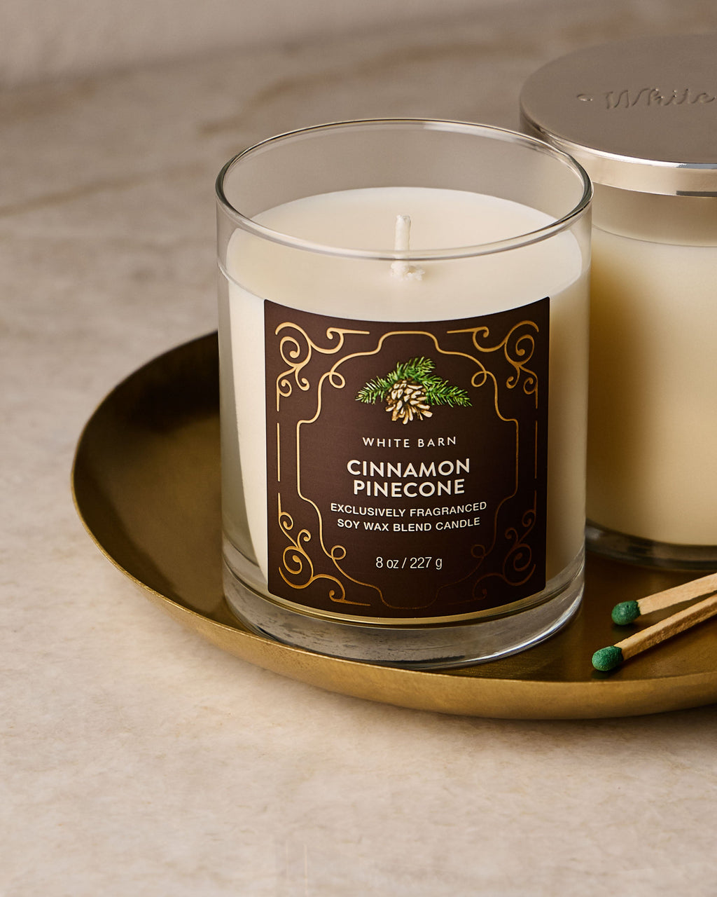 Bath & Body Works Cinnamon Pinecone Single Wick Candle 8 oz / 227 g — image 4