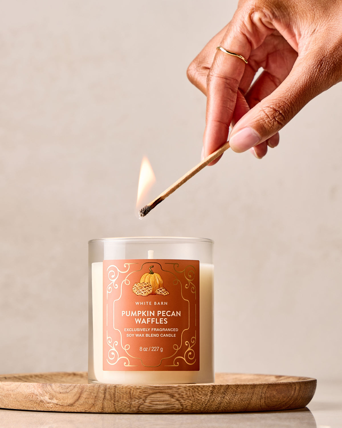 Bath & Body Works Pumpkin Pecan Waffles Single Wick Candle 8 oz / 227 g — image 5