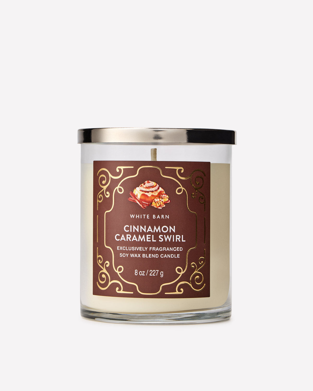 Bath & Body Works Cinnamon Caramel Swirl Single Wick Candle 8 oz / 227 g — image 1