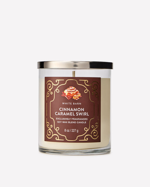 Bath & Body Works Cinnamon Caramel Swirl Single Wick Candle 8 oz / 227 g — image 1
