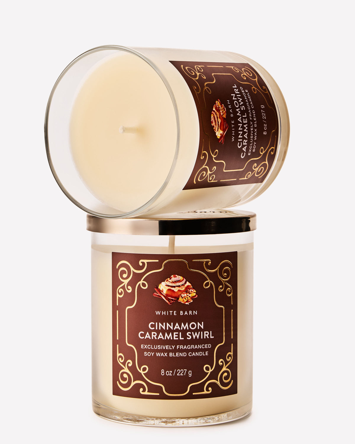 Bath & Body Works Cinnamon Caramel Swirl Single Wick Candle 8 oz / 227 g — image 2