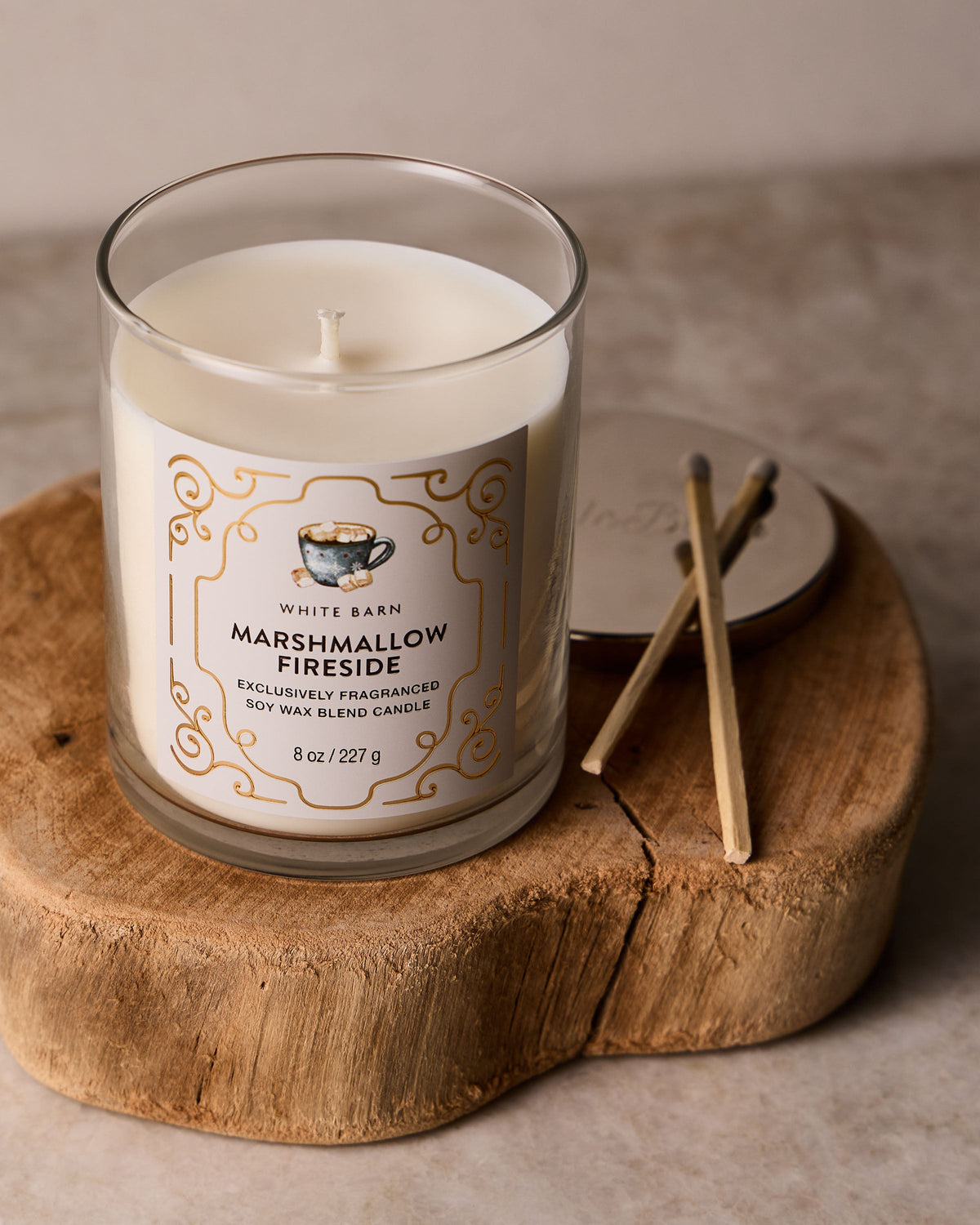 Bath & Body Works Marshmallow Fireside Single Wick Candle 8 oz / 227 g — image 4