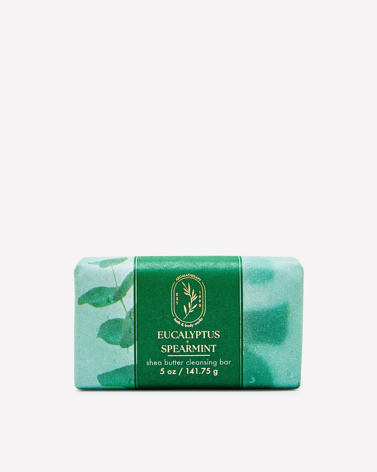 Eucalyptus Spearmint Shea Butter Cleansing Bar, 5 oz / 141.75 g, official product view 1