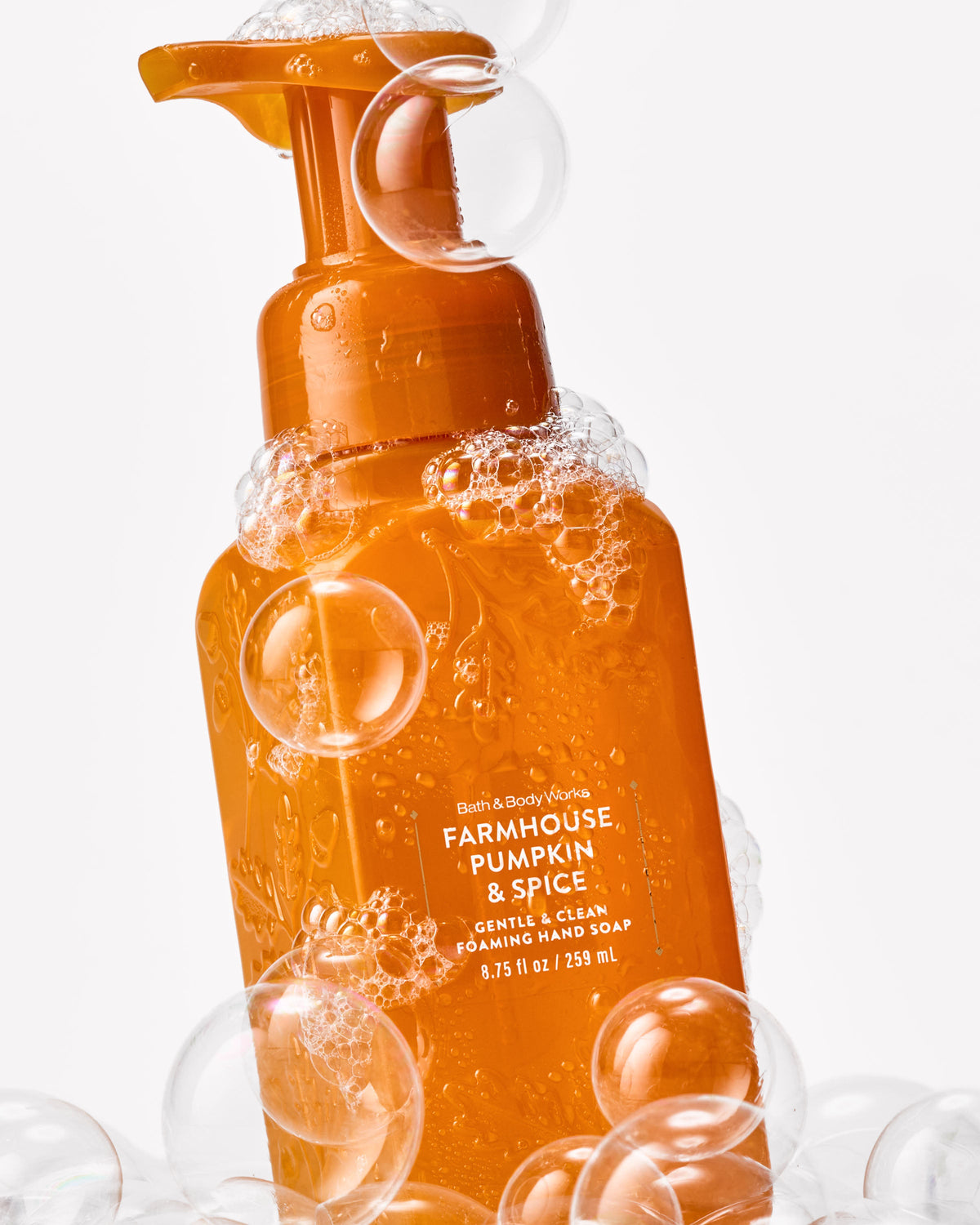 Farmhouse Pumpkin & Spice Gentle & Clean Foaming Hand Soap, 8.75 fl oz / 259 ml, official product view 2