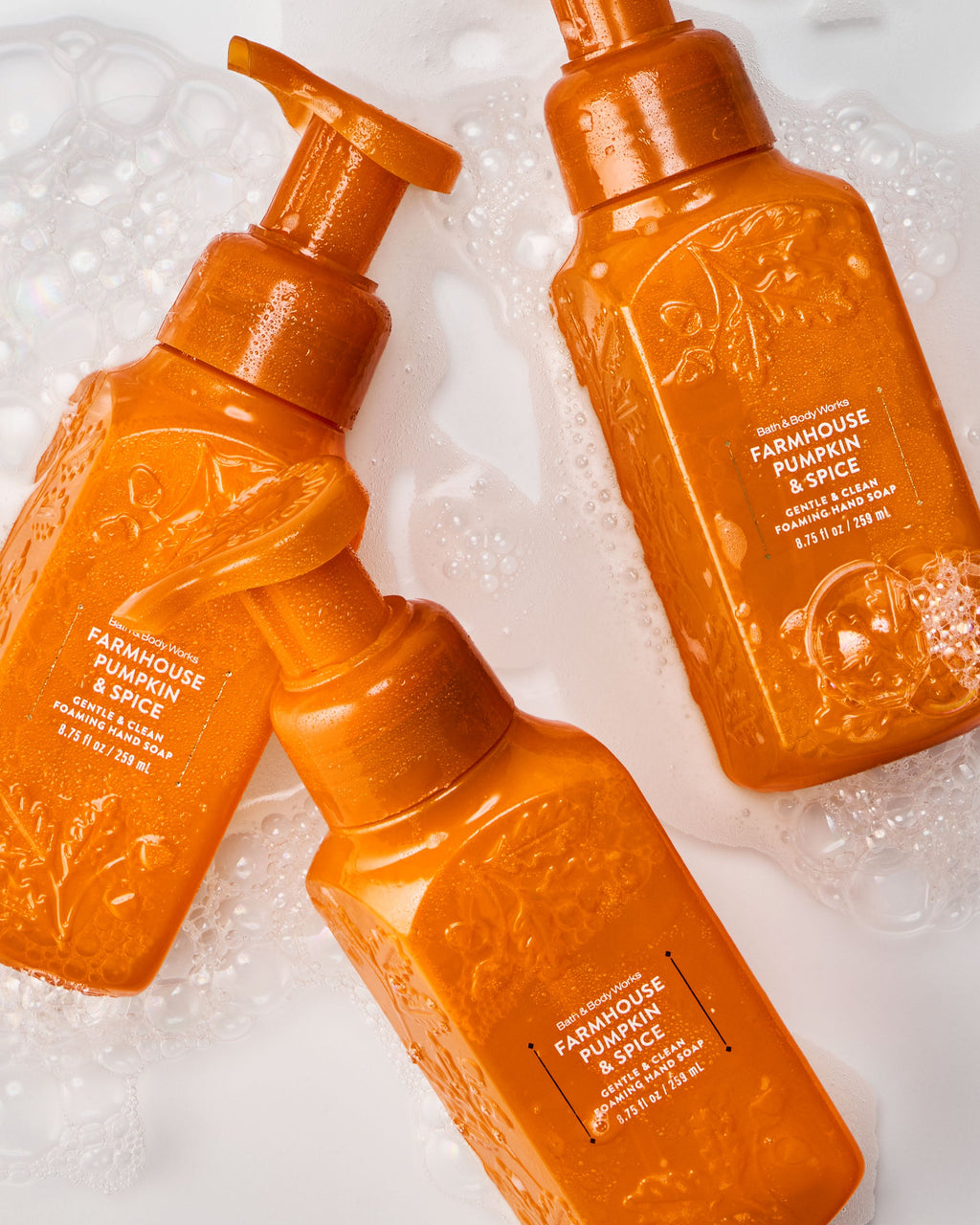 Farmhouse Pumpkin & Spice Gentle & Clean Foaming Hand Soap, 8.75 fl oz / 259 ml, official product view 4