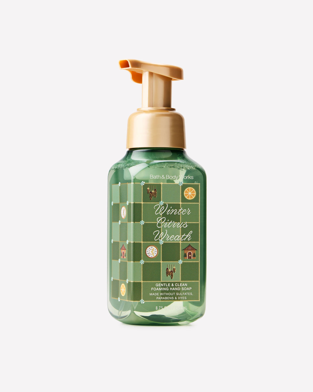 Winter Citrus Wreath Gentle & Clean Foaming Hand Soap, 259 ml, front packaging