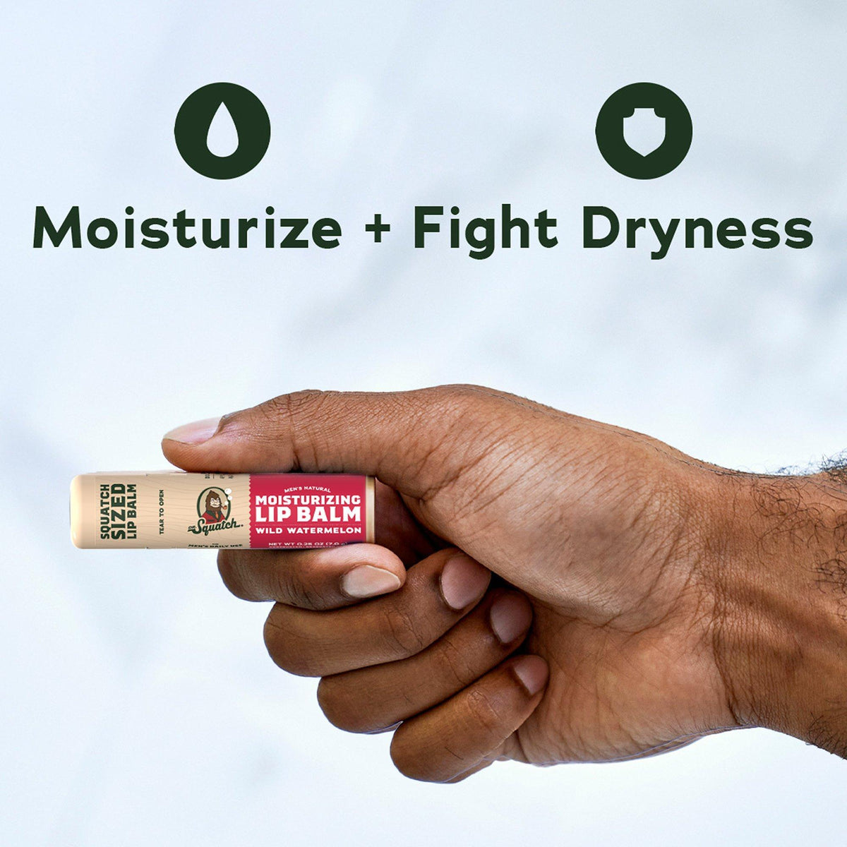 Dr. Squatch Men's Natural Moisturizing Lip Balm – Wild Watermelon — official product image 2