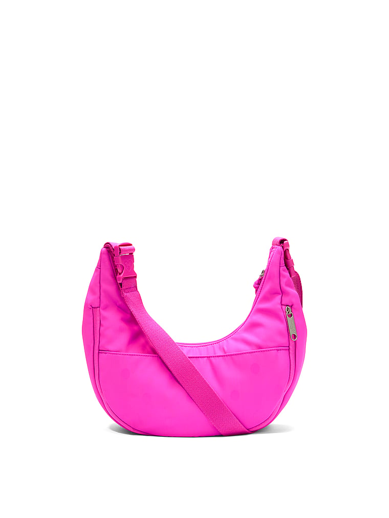 PINK Convertible Nylon Sling Bag — Pink Fire Jacquard — additional view