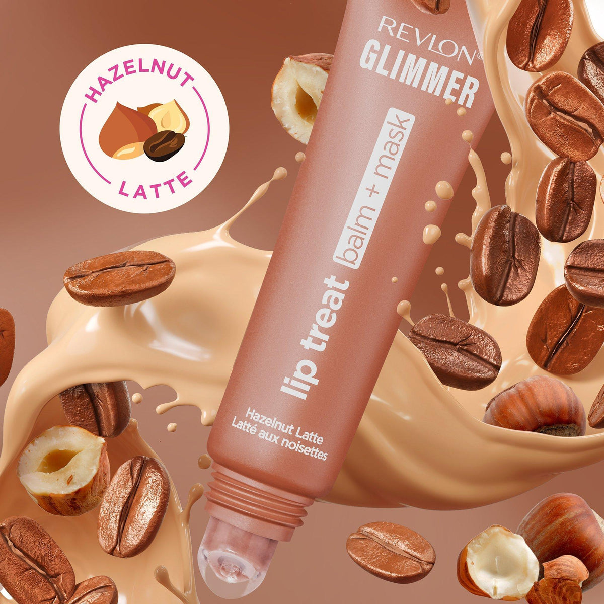 Revlon Glimmer Lip Treat Balm + Mask – 006 Hazelnut Latte — official product image 4
